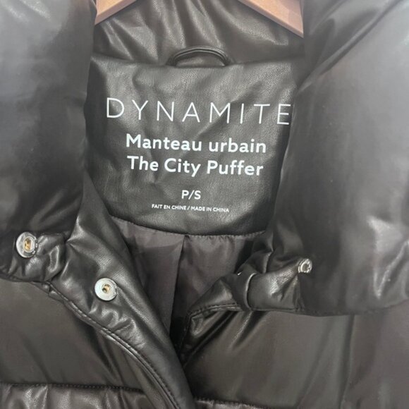 Soho Faux Leather City PufferCoat oversize crop black size small - Picture 7 of 11